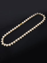 Radiant Heart Motif Crystal CZ Necklace - Gold