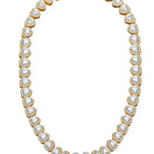 Radiant Heart Motif Crystal CZ Necklace - Gold