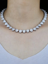 Radiant Heart Motif Crystal CZ Necklace