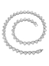 Radiant Heart Motif Crystal CZ Necklace