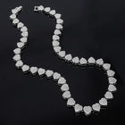 Chic Heart Pattern CZ Necklace