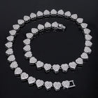 Chic Heart Pattern CZ Necklace