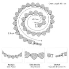 Chic Heart Pattern CZ Necklace