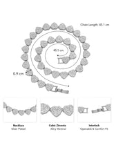 Chic Heart Pattern CZ Necklace