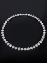 Royal Flash Statement Neck Chain - Silver - White