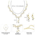 Stylish Floral Statement CZ Necklace Set