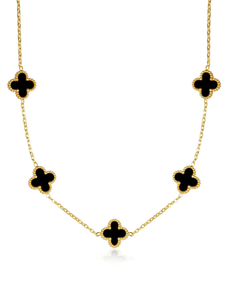 Graceful Clover Charm Necklace