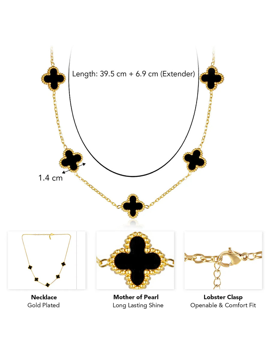 Graceful Clover Charm Necklace