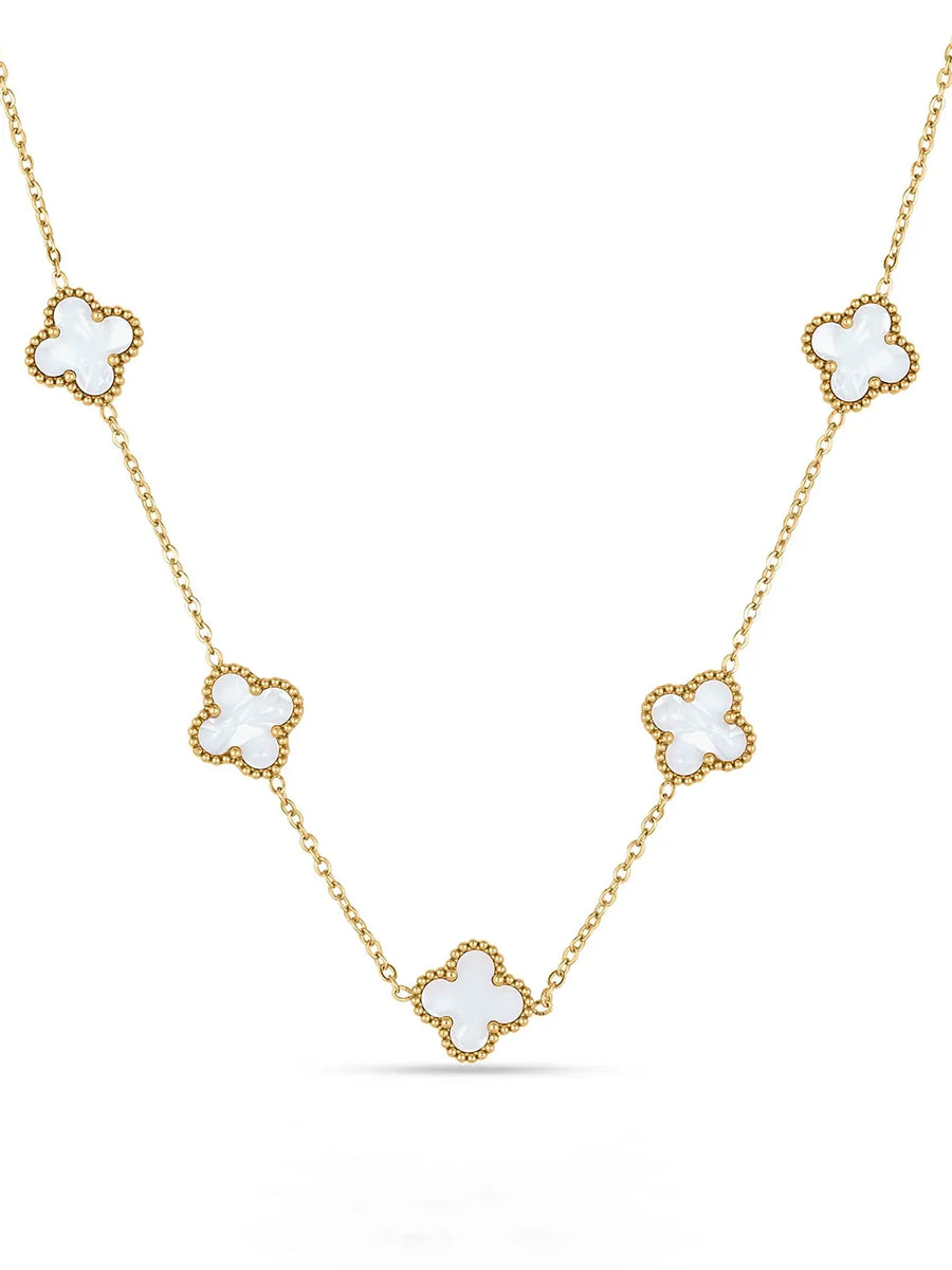 Graceful Clover Charm Necklace
