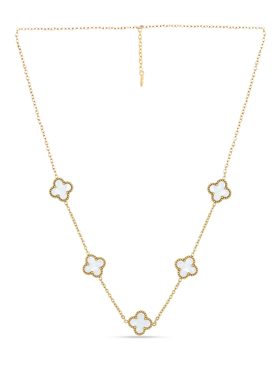 Graceful Clover Charm Necklace