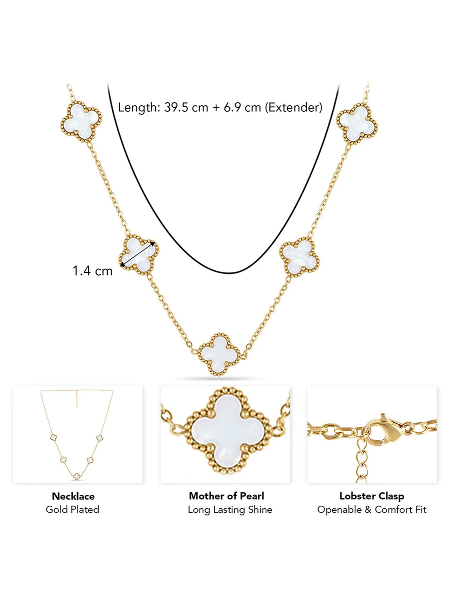 Graceful Clover Charm Necklace