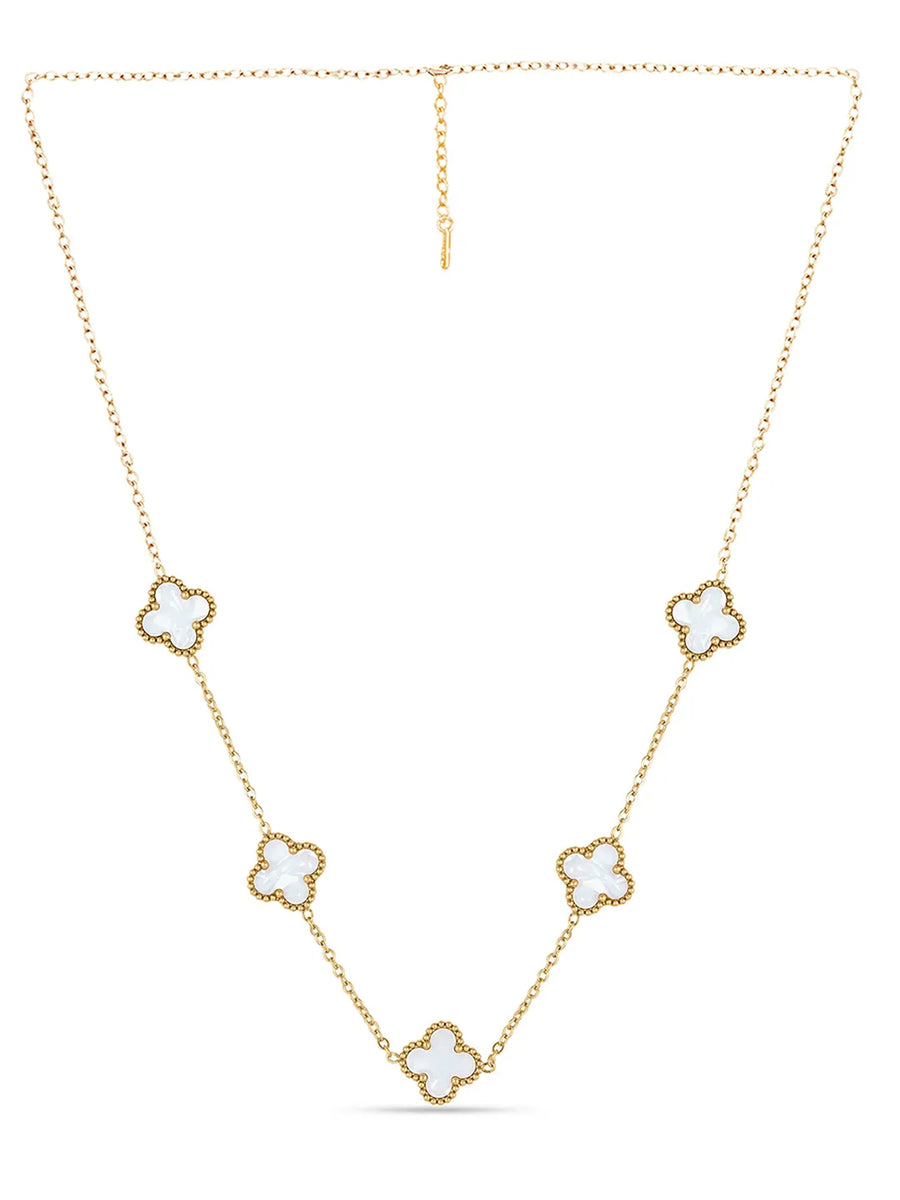 Graceful Clover Charm Necklace