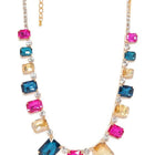 Bright Crystal Studded Necklace Earrings