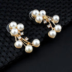 Pearl Blossom Necklace & Earrings Set - Gold -White