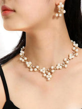 Pearl Blossom Necklace & Earrings Set
