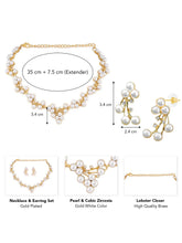 Pearl Blossom Necklace & Earrings Set