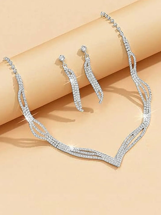 Twilight Spark CZ Necklace Set