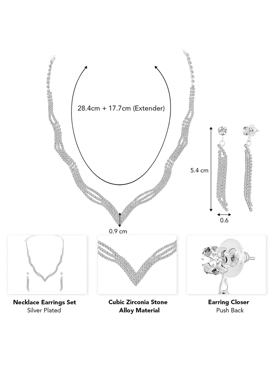 Twilight Spark CZ Necklace Set
