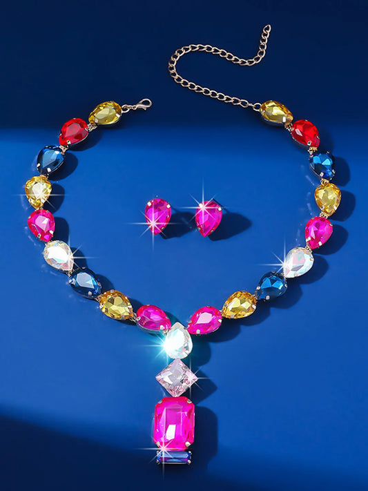 Regal Blush Sparkle Necklace Set