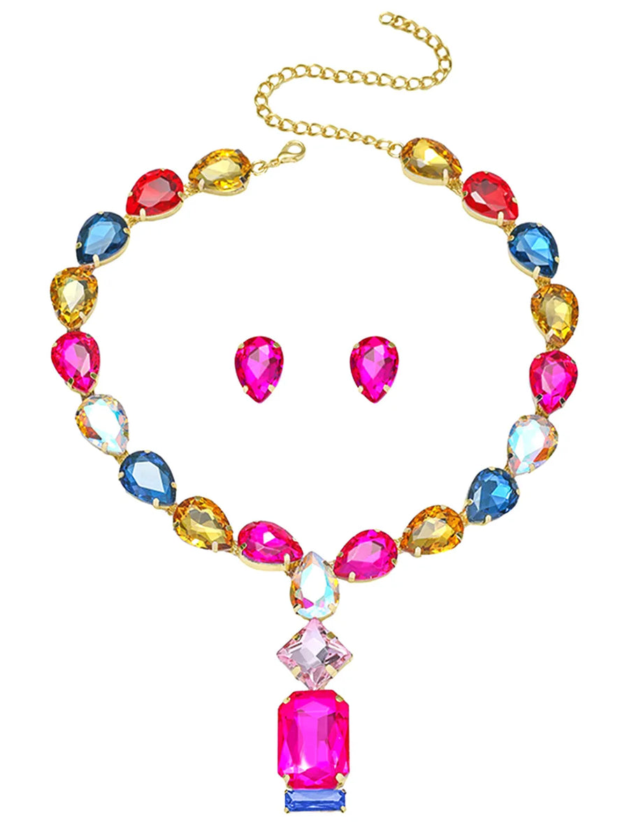 Regal Blush Sparkle Necklace Set
