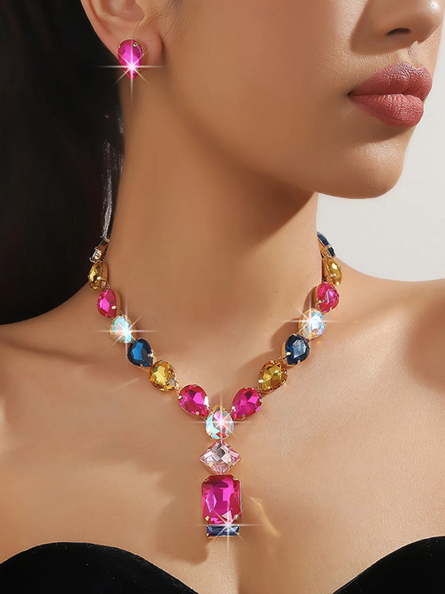 Regal Blush Sparkle Necklace Set