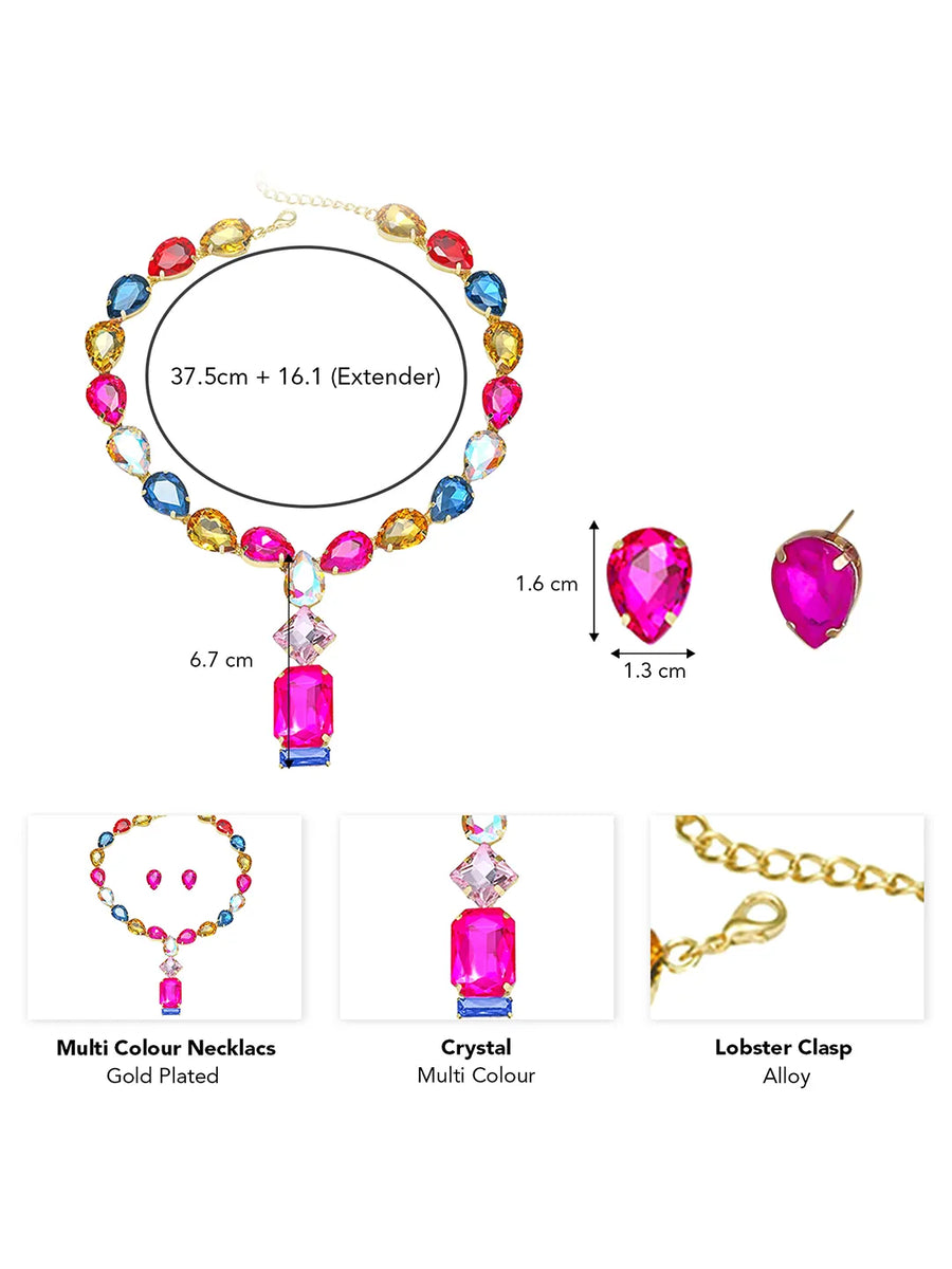 Regal Blush Sparkle Necklace Set