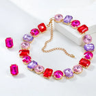 Bold and Bright Crystals Necklace Set - Multicolor