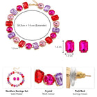 Bold and Bright Crystals Necklace Set - Multicolor
