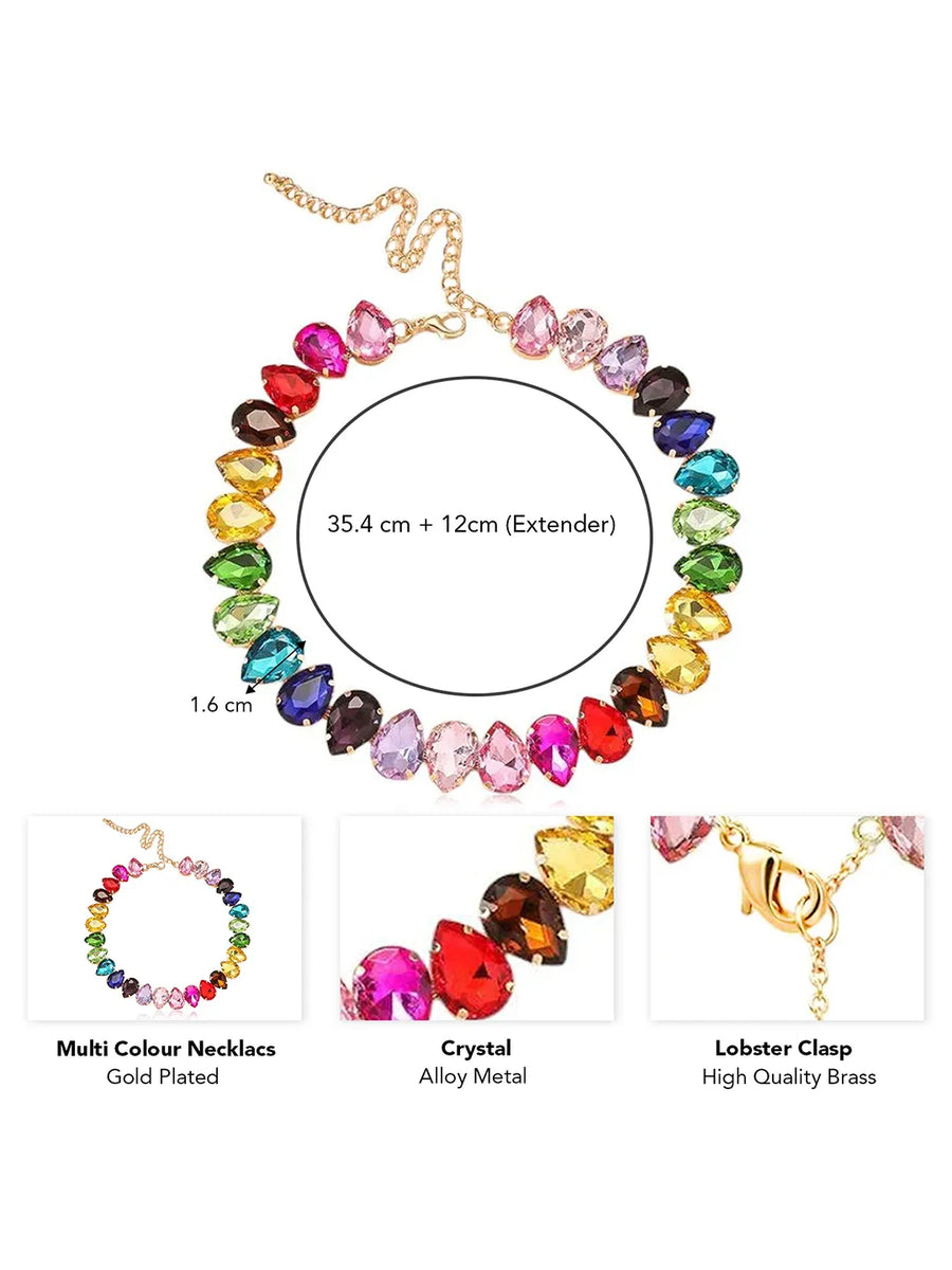 Divine Flow Teardrop Gem Collar