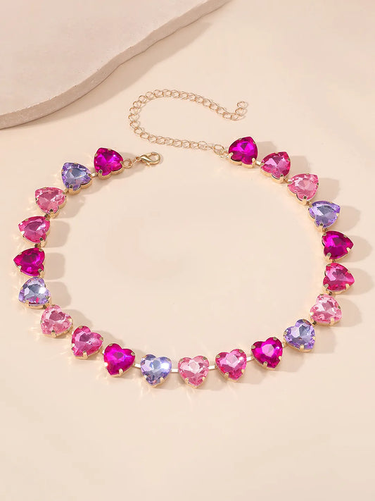 Timeless Flame Faux Heart Necklace