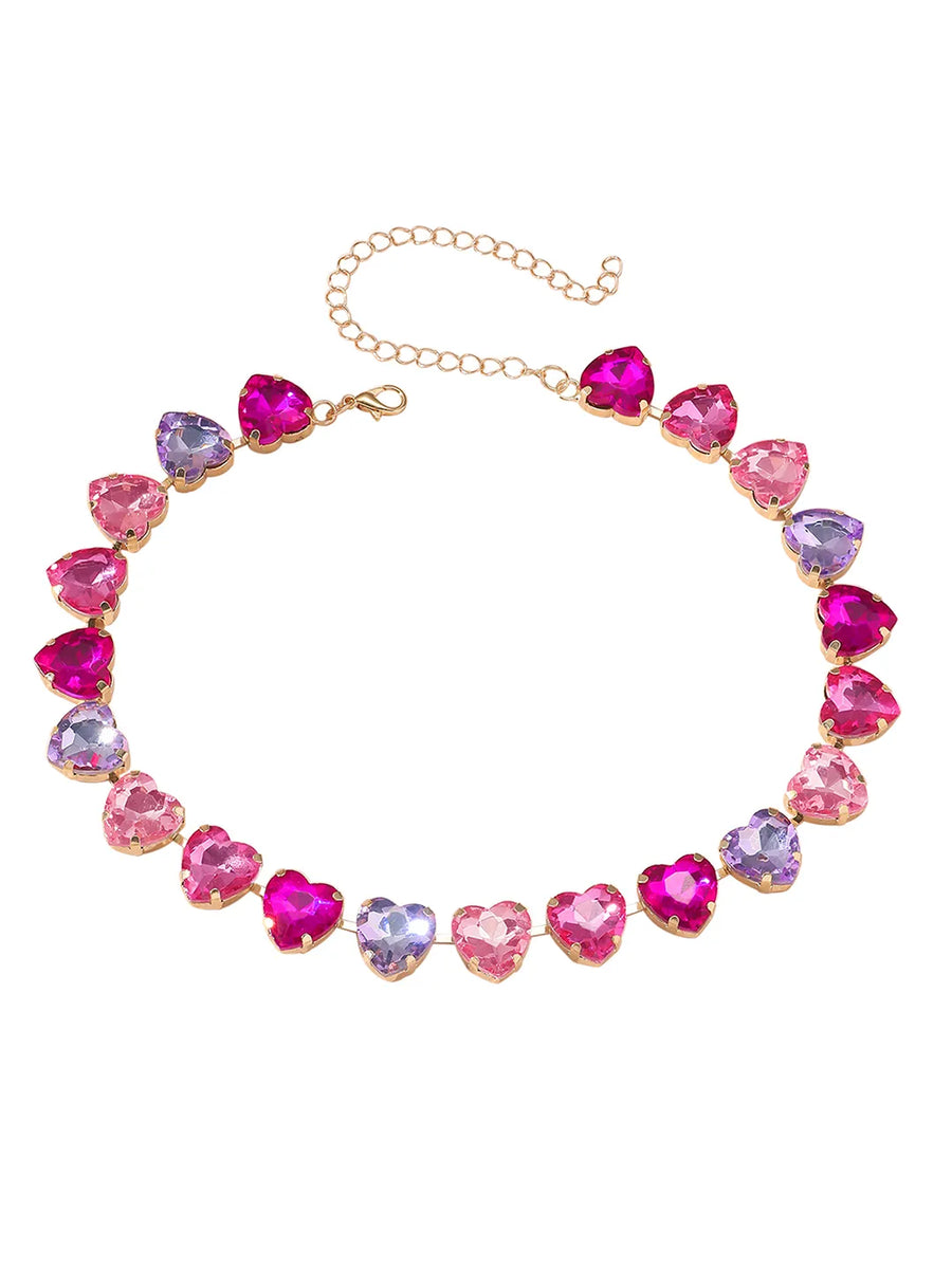 Timeless Flame Faux Heart Necklace
