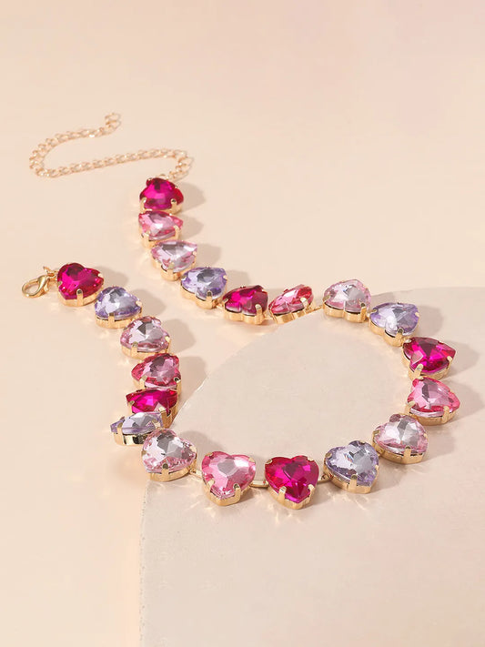 Timeless Flame Faux Heart Necklace