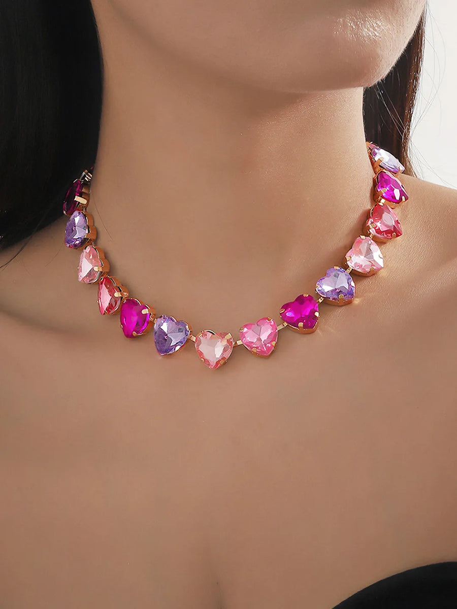 Timeless Flame Faux Heart Necklace
