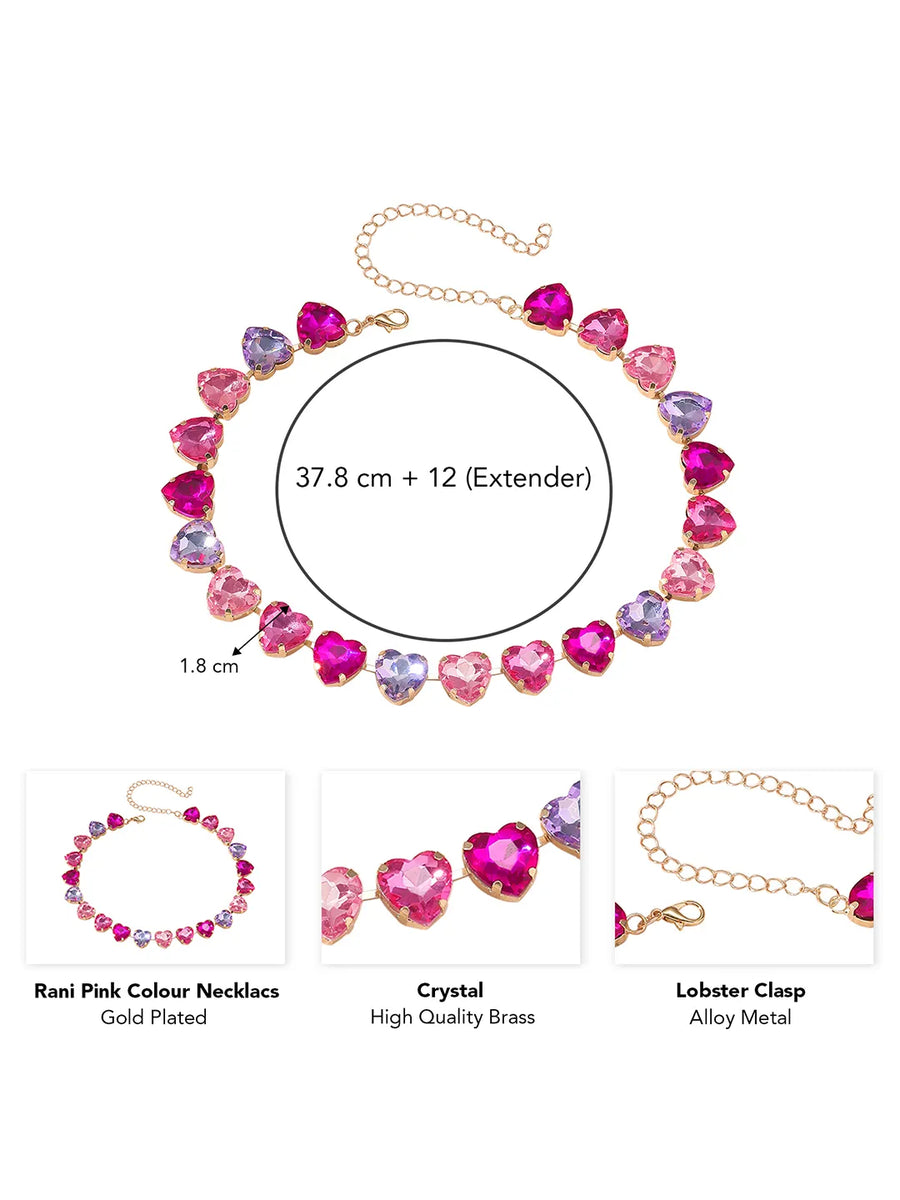 Timeless Flame Faux Heart Necklace