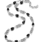 Twisted Shadows Beaded Stainless Chain