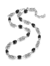 Twisted Shadows Beaded Stainless Chain