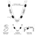 Twisted Shadows Beaded Stainless Chain