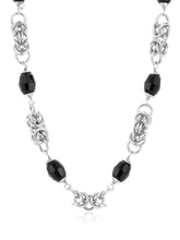 Twisted Shadows Beaded Stainless Chain
