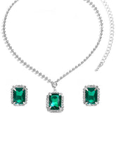 CZ Crystal Necklace & Earring Set