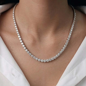 Timeless Glow Tennis Chain Necklace - Silver