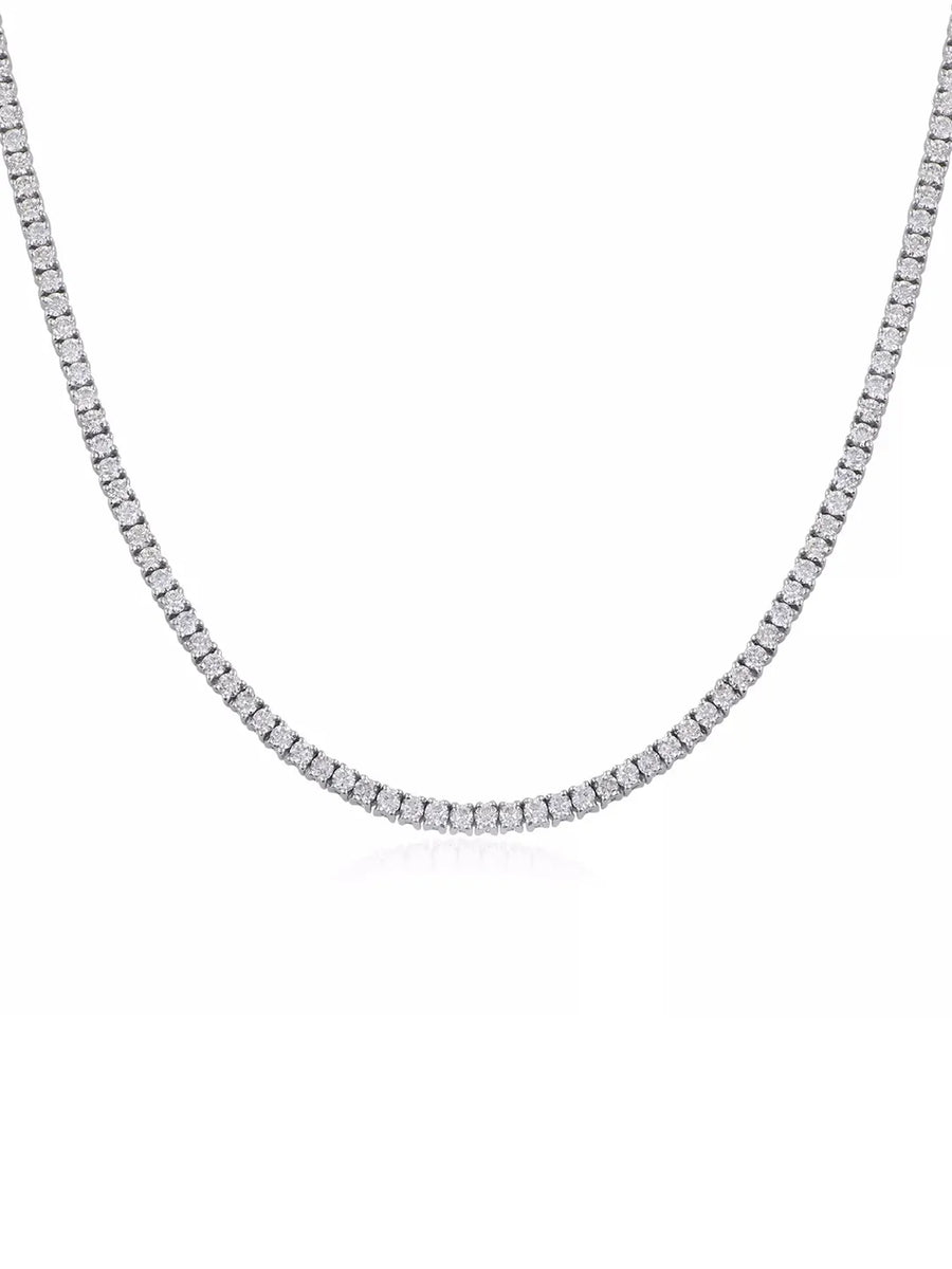 Timeless Glow Tennis Chain Necklace - Silver