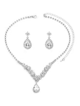 CZ Teardrop Necklace & Earrings