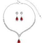 Shiny CZ & Crystal Necklace Set