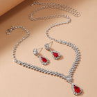Shiny CZ & Crystal Necklace Set