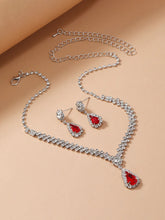 Shiny CZ & Crystal Necklace Set
