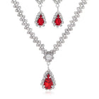 Shiny CZ & Crystal Necklace Set