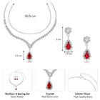 Shiny CZ & Crystal Necklace Set