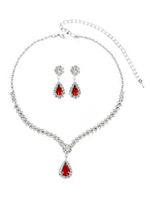 Shiny CZ & Crystal Necklace Set