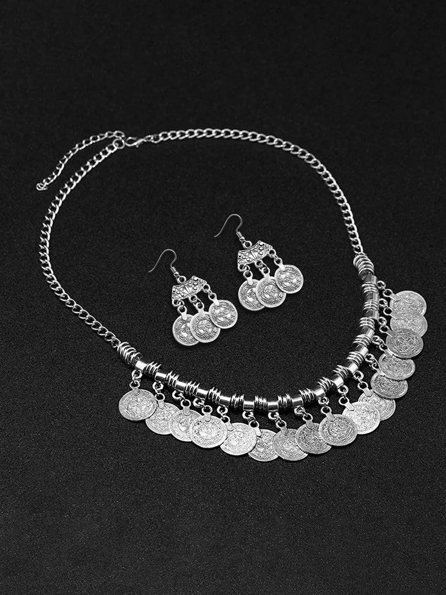 Festival Flame Coin Drop Necklace