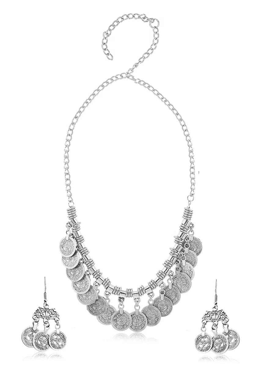 Festival Flame Coin Drop Necklace